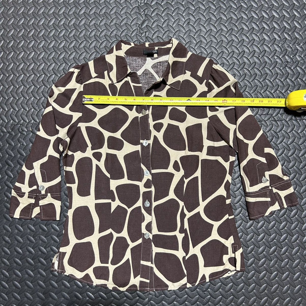 Other East 5th Brown Giraffe Animal Print Shirt Button Down Medium Size M / US 6-8 / IT 42-44 - 6 Thumbnail