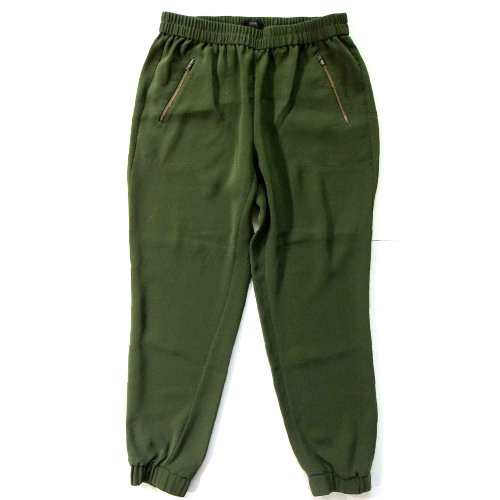 J.Crew J.Crew Satin Army Green Athleisure Jogger Pant Women 6 Medium Slim Pockets 100% Polyester Size 28" / US 6 / IT 42 - 7 Thumbnail