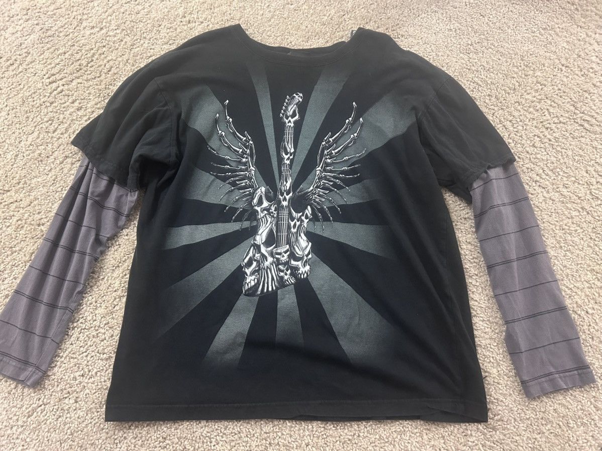 Hot Topic Hybrid tees vintage y2k AOP skeleton graphic shirt large Size US L / EU 52-54 / 3 - 1 Thumbnail