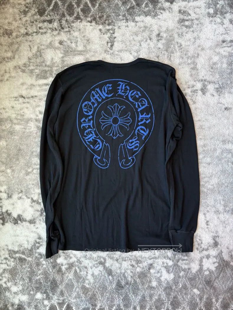 Chrome Hearts CHROME HEARTS Size XXL Blue horseshoe long sleeve T-shirt Size US XXL / EU 58 / 5 - 2 Thumbnail