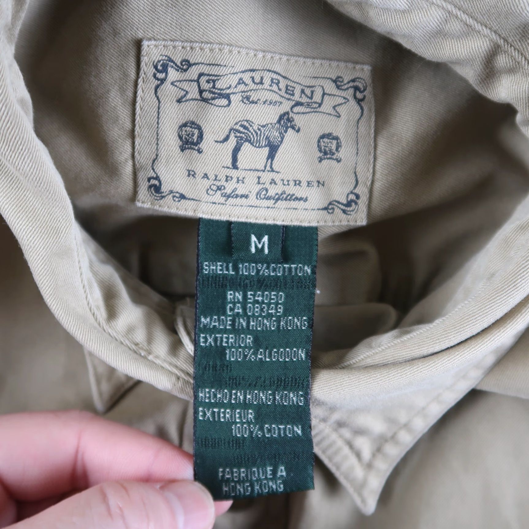 Ralph Lauren VINTAGE Ralph Lauren Safari Field Shirt Womens Khaki M Beige 100% Cotton Pockets Buttons Casual Regular Fit 90s Zoo Keeper Womens Size M / US 6-8 / IT 42-44 - 4 Thumbnail