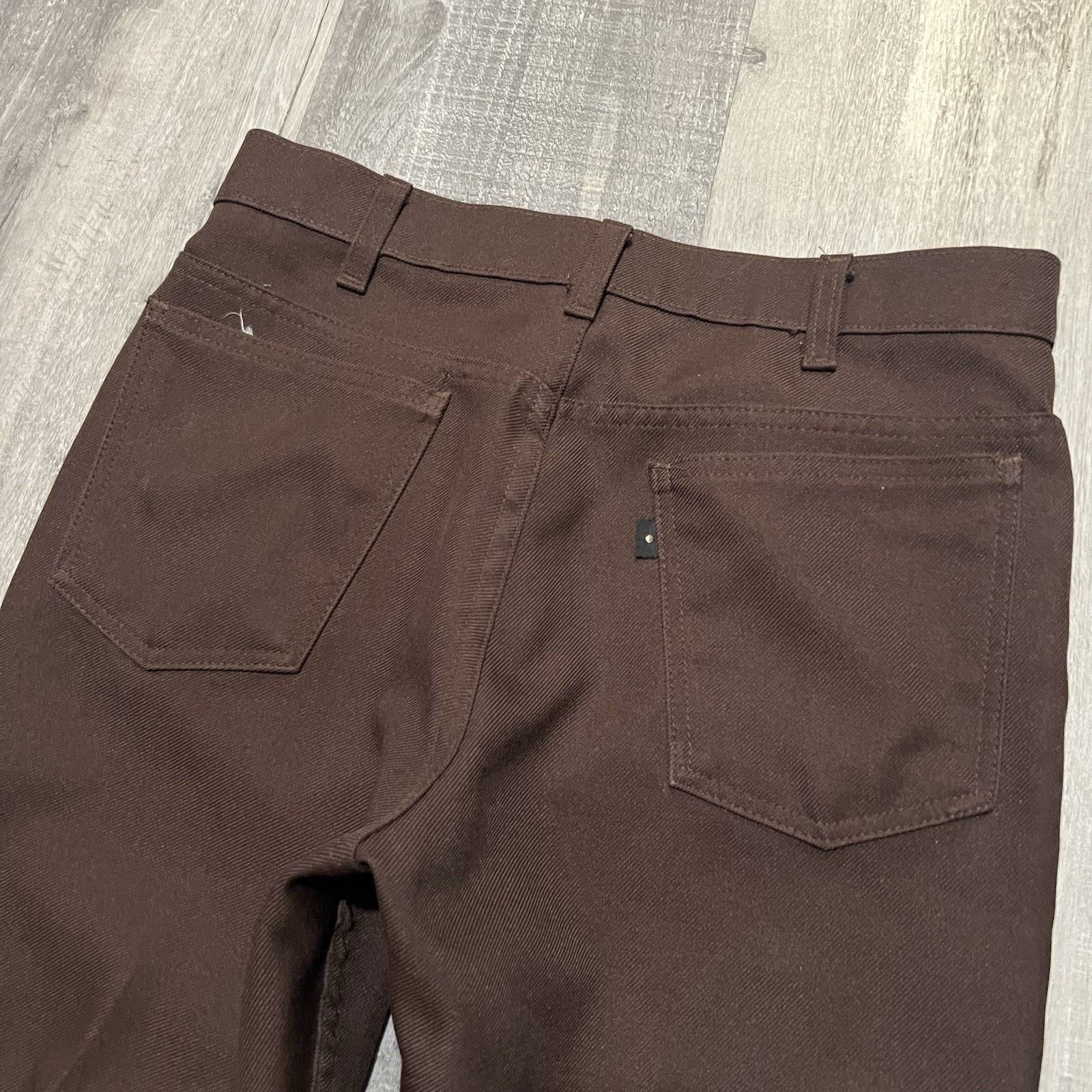 Levi's VTG Levis 517 Brown Sta Prest Boot Cut Pants 60s/70s Dacron Size US 31 - 4 Thumbnail