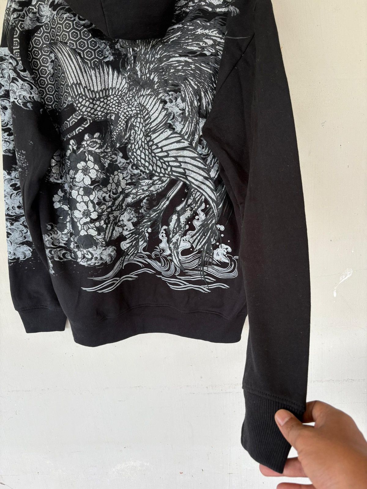 Japanese Brand VTG Phoenix Hoodie Full Print Design Japan art Stlye Size US L / EU 52-54 / 3 - 9 Thumbnail