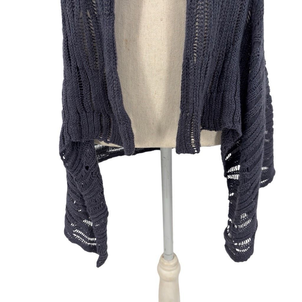 Other Cabi Drape Open Front Knit Short Sleeve Asymmetric Hem Boho Cardigan Gray Medium Size M / US 6-8 / IT 42-44 - 8 Thumbnail