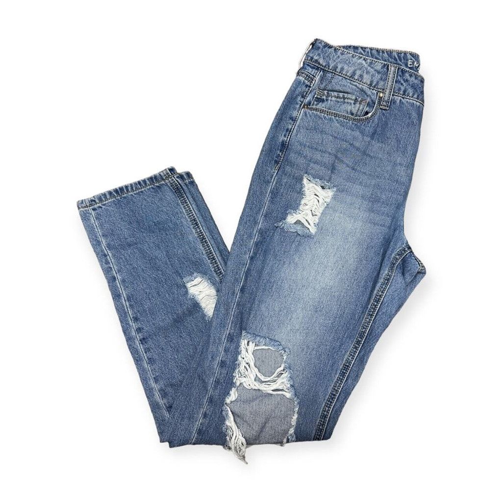 Empyre Empyre Easton Medium Wash Distressed Boyfriend Jeans Size 28" / US 6 / IT 42 - 5 Thumbnail