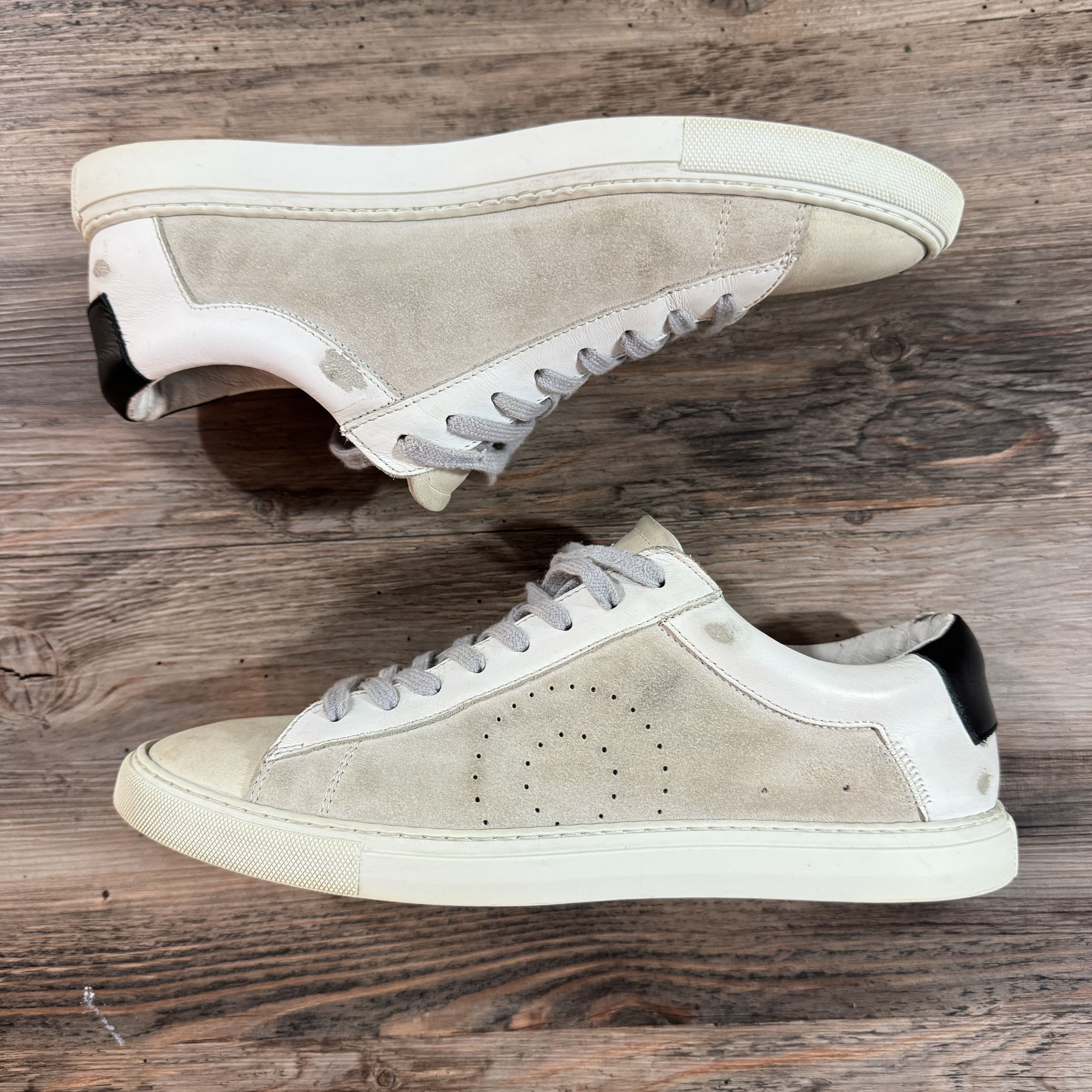 Oliver Cabell Oliver Cabell Low 1 Grey Suede Leather Italian Sneakers Size US 6.5 / EU 39-40 - 2 Thumbnail