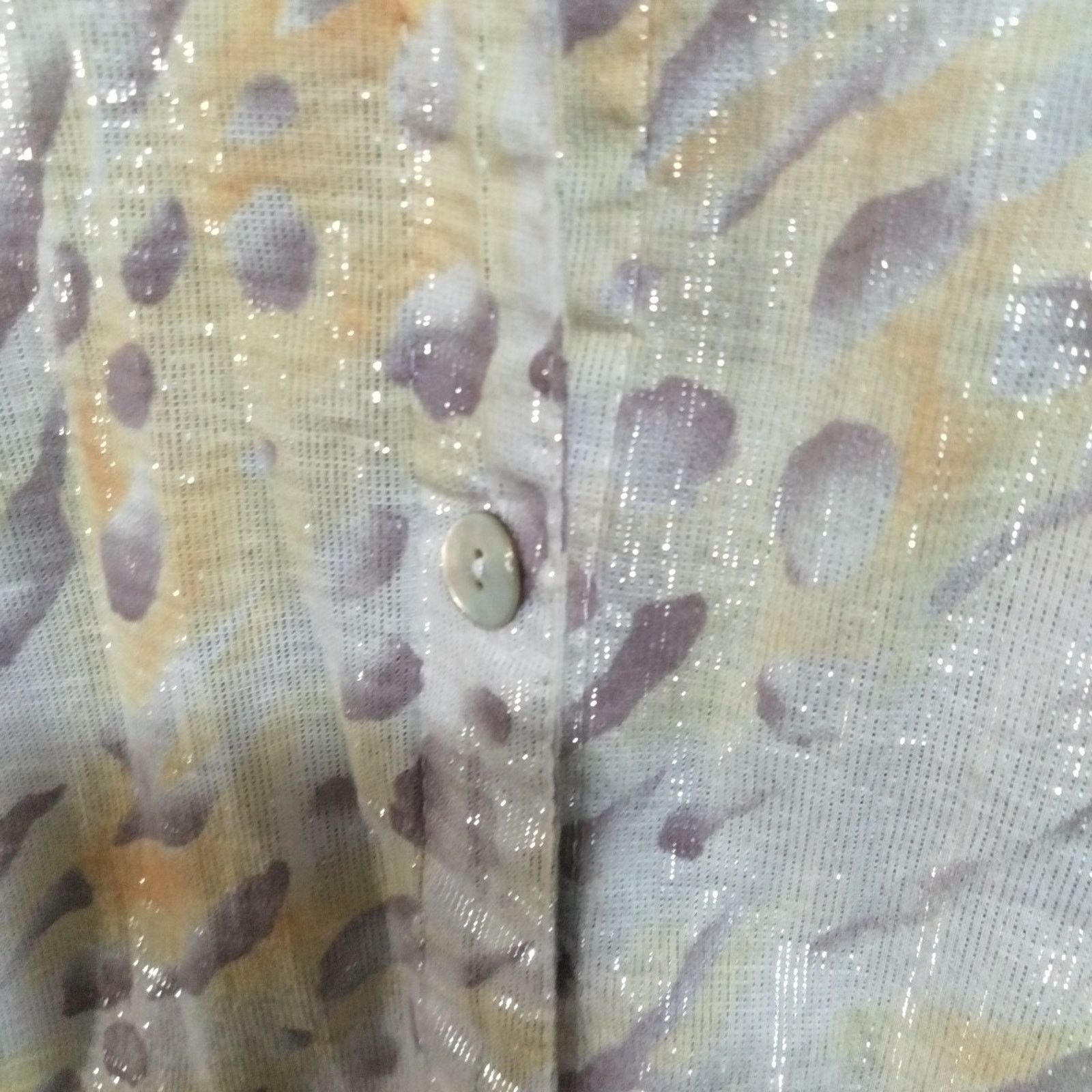 Other Alfred Dunner Gauze Cotton Metallic Blouse Top 16 W. Size XXL / US 16-18 / IT 52-54 - 3 Thumbnail