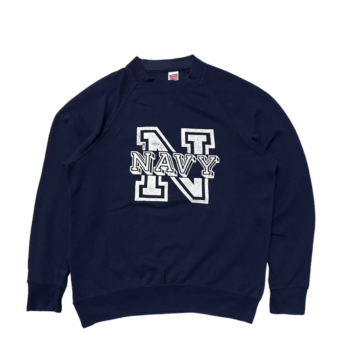 Vintage Vintage 90s Navy sweatshirts Size US XL / EU 56 / 4 - 5 Thumbnail