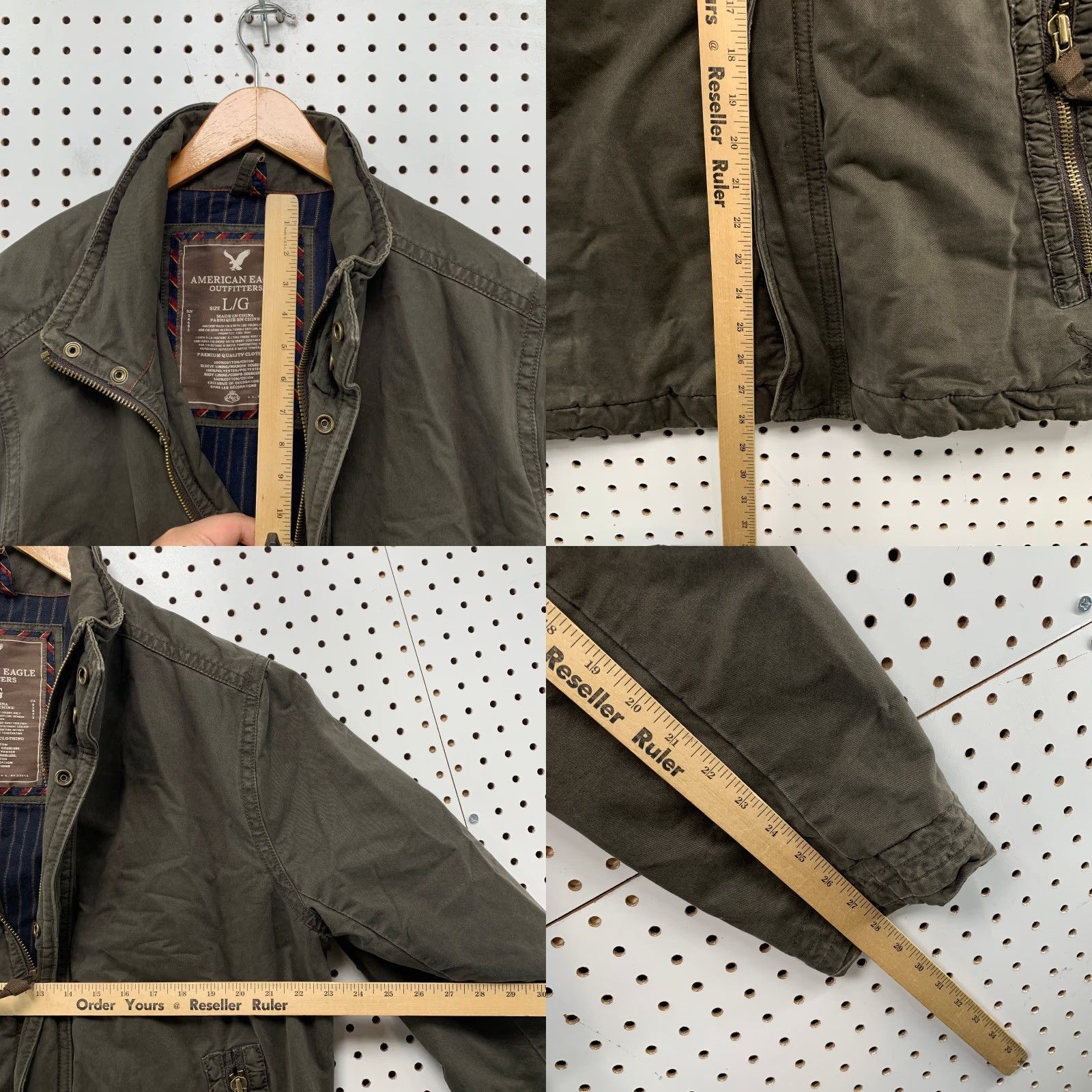 American Eagle Outfitters VINTAGE American Eagle Outfitters Military Jacket Mens Large Olive Green Skater Grunge y2K Jacket Men L Green Military Grunge 90s Size US L / EU 52-54 / 3 - 8 Thumbnail