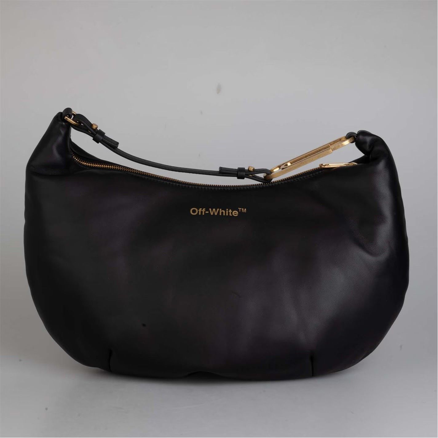 Off-White o1g2r1mq0225 Size: OS / Paperclip Hobo Bag in Black Size ONE SIZE - 1 Thumbnail