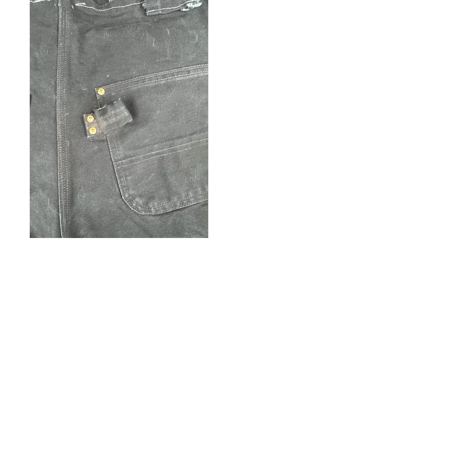 Carhartt Carhartt Reworked Double Knee Pants 33x33 - Black Canvas Workwear Distressed 90s USA Mens Carpenter Size US 32 / EU 48 - 10 Thumbnail