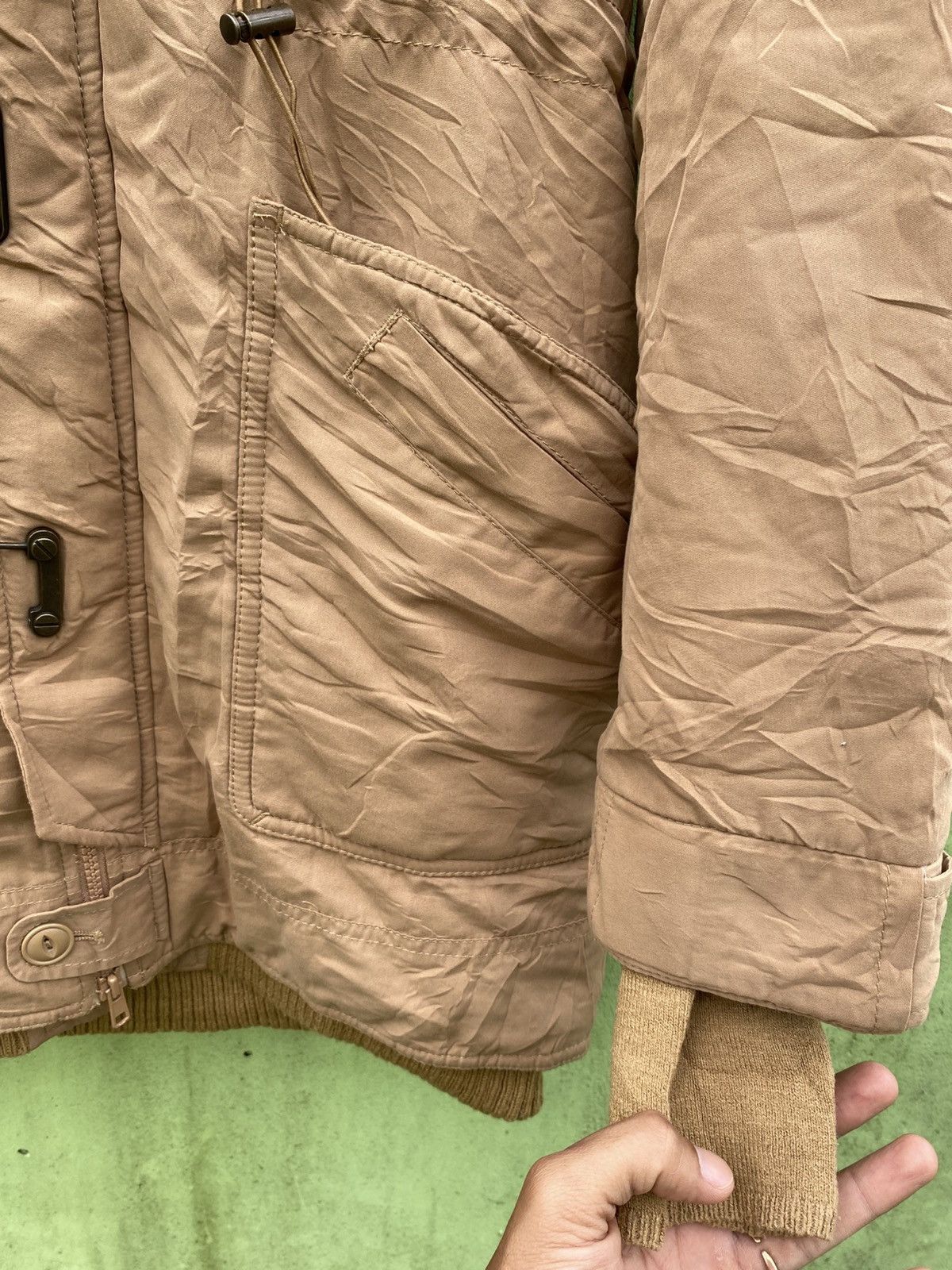 SLY Sly Tan Fur Hood Parka Jacket Heavy Winter Military Style Size ONE SIZE - 7 Thumbnail