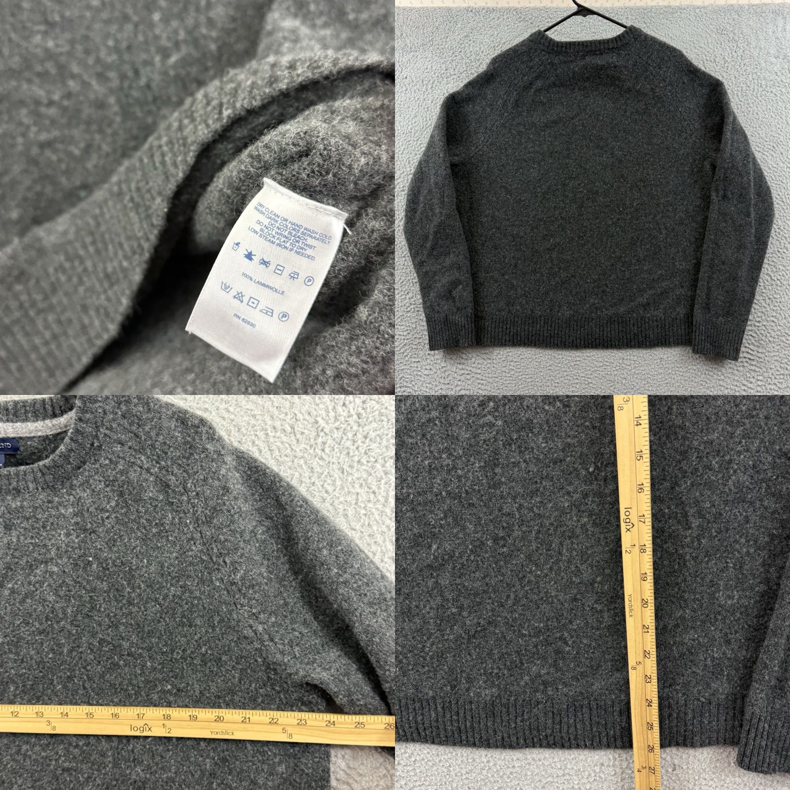 Lands' End VINTAGE Lands' End Sweater Men XL Gray Long Sleeve Knit Preppy Jumper Pullover Size US XL / EU 56 / 4 - 8 Thumbnail