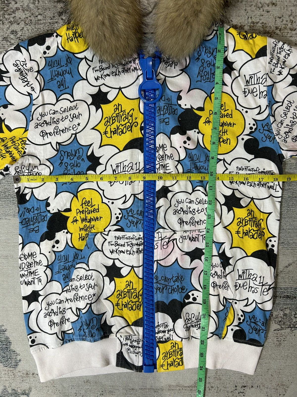 Japanese Brand Faux Fur Hoodie Zip Full Print style Ifsixwasnine lgb Size US M / EU 48-50 / 2 - 9 Thumbnail
