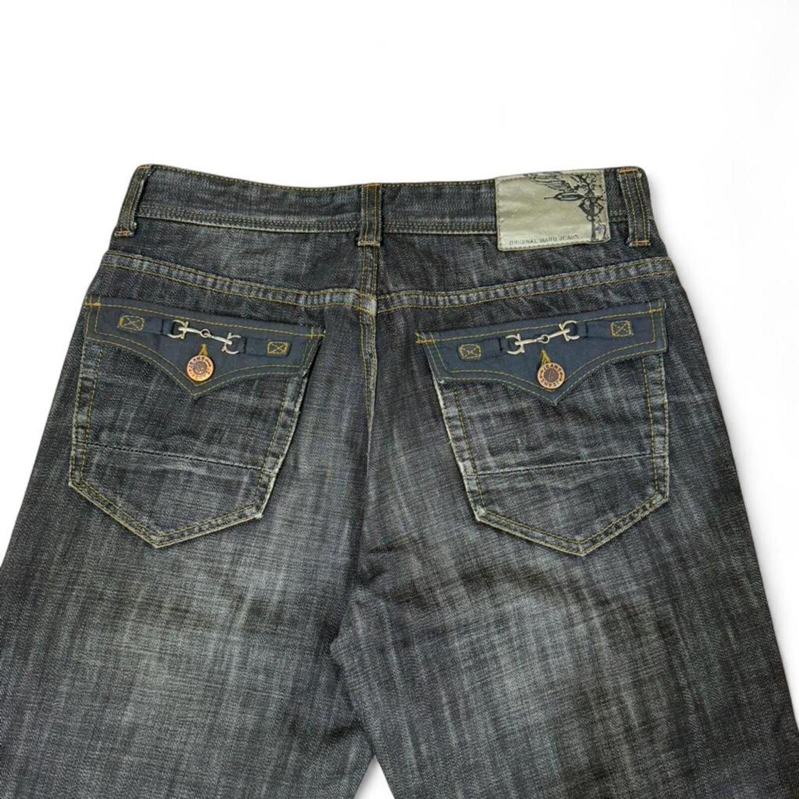 True Religion Y2K vintage Maru carbon black shade straight fit denim jeans Size 31" - 3 Thumbnail