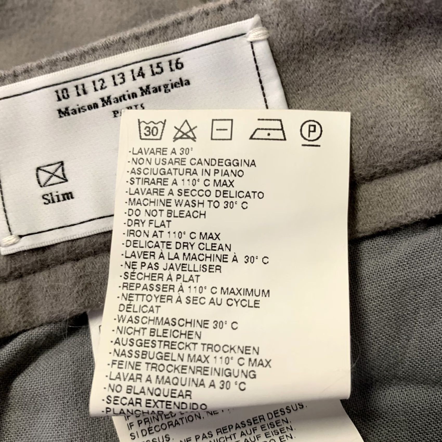 Maison Margiela MAISON MARGIELA Casual Pants Grey Cotton Straight Size 34 Size US 34 / EU 50 - 4 Thumbnail