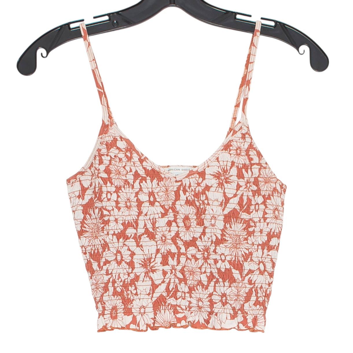 American Eagle Outfitters American Eagle Y2K Crop Top Floral Smocked S Coquette Boho Size S / US 4 / IT 40 - 1 Thumbnail