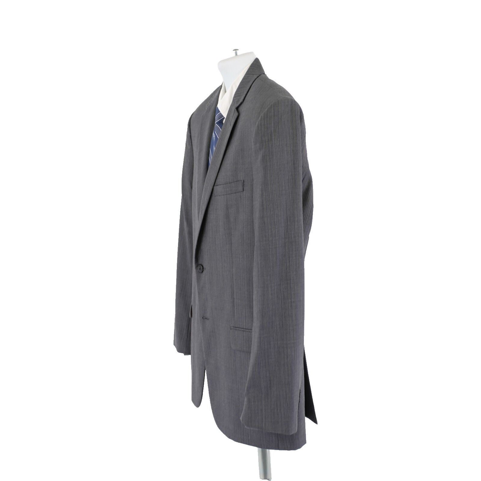 Jos. A. Bank Joseph Jos A Bank Wool Gray Striped 2 Piece Suit 40R / Slim Size 40R - 8 Thumbnail