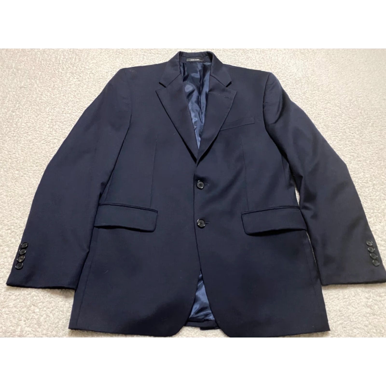 Chaps Chaps Ralph Lauren Blazer Mens 40 Wool Solid Blue 2 Button Long Sleeve Jacket Regular 100% Wool Size US L / EU 52-54 / 3 - 2 Thumbnail