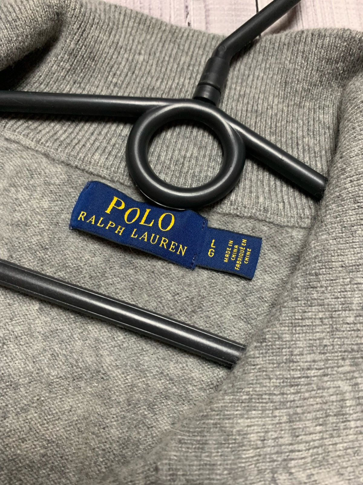 Vintage Polo Ralph Lauren zip up sweater grey logo Size L Size US L / EU 52-54 / 3 - 4 Thumbnail