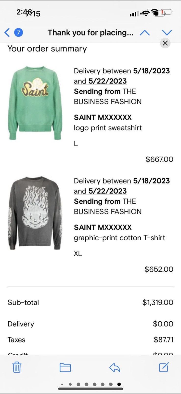 Saint Michael SAINT MXXXXXX logo print sweatshirt Size US L / EU 52-54 / 3 - 10 Thumbnail