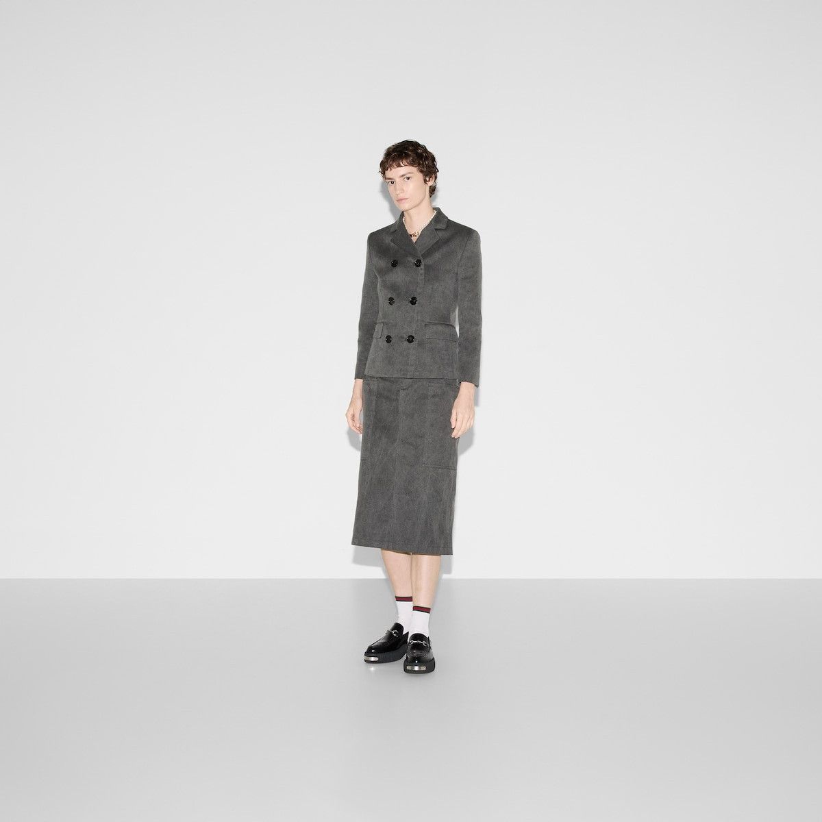 Gucci oc11z1125 Cotton Canvas Delavé Jacket in Dark Grey Size M / US 6-8 / IT 42-44 - 6 Thumbnail