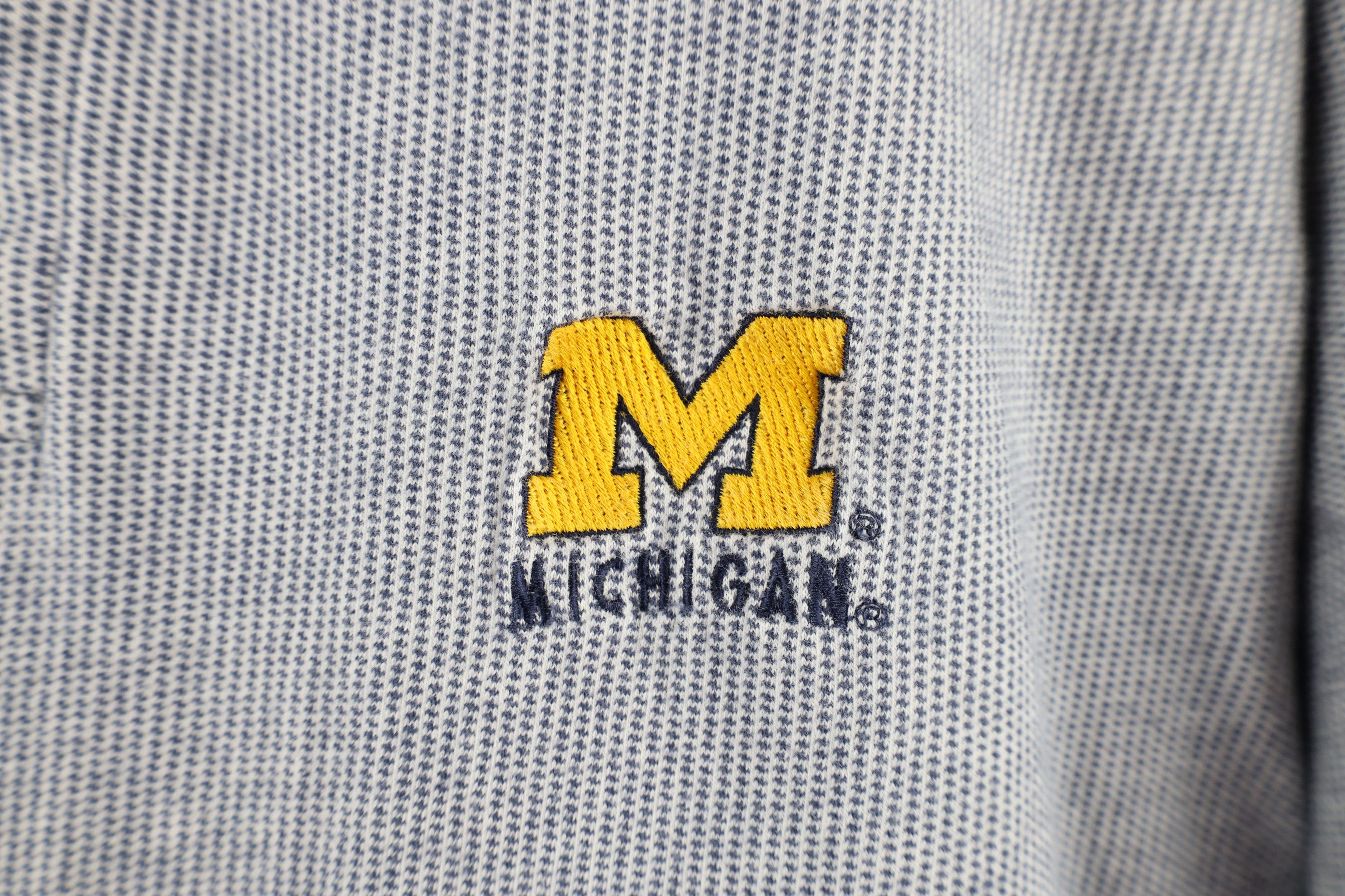 Vintage Vintage 90s Out University of Michigan Football Polo Shirt Size US XL / EU 56 / 4 - 4 Thumbnail