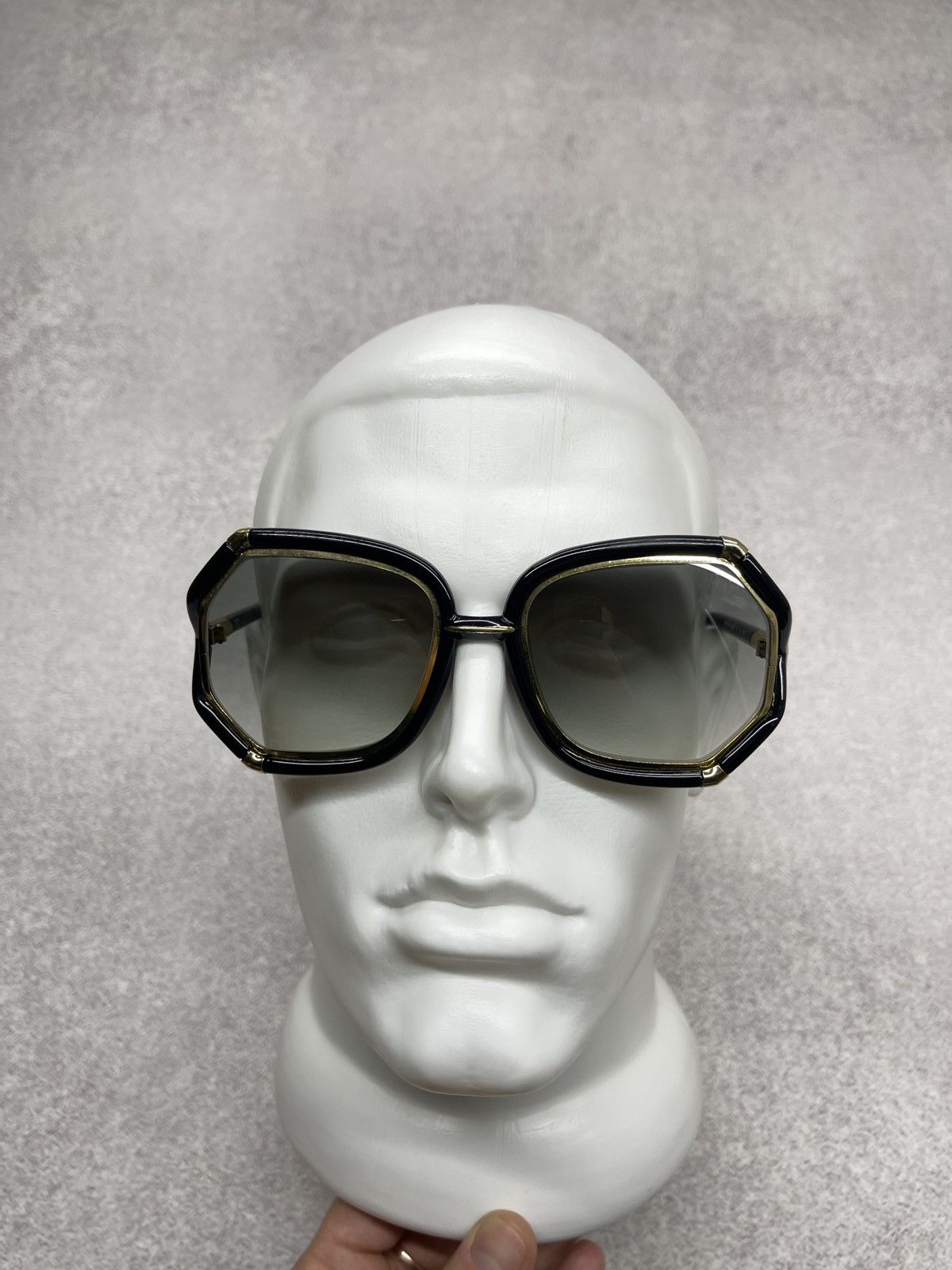 TED LAPIDUS Ted Lapidus Paris 1970 Black Gold Sunglasses Tom Ford Style Size ONE SIZE - 4 Thumbnail
