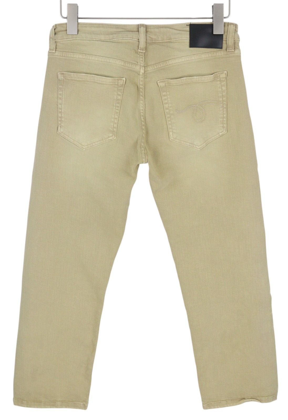 R13 BOY STRAIGHT 28 Khaki Stretchy Denim Cropped Pockets 86304 Size 28" / US 6 / IT 42 - 4 Thumbnail