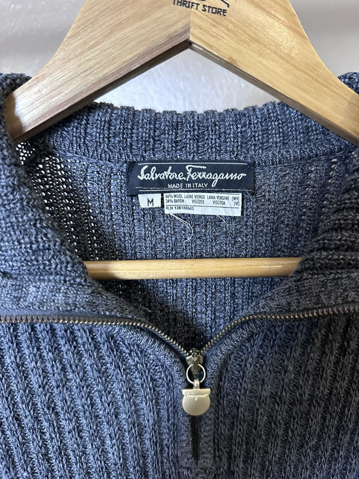 Salvatore Ferragamo × Vintage Salvatore Ferragamo Halfzip Knit Dress Size M / US 6-8 / IT 42-44 - 3 Thumbnail