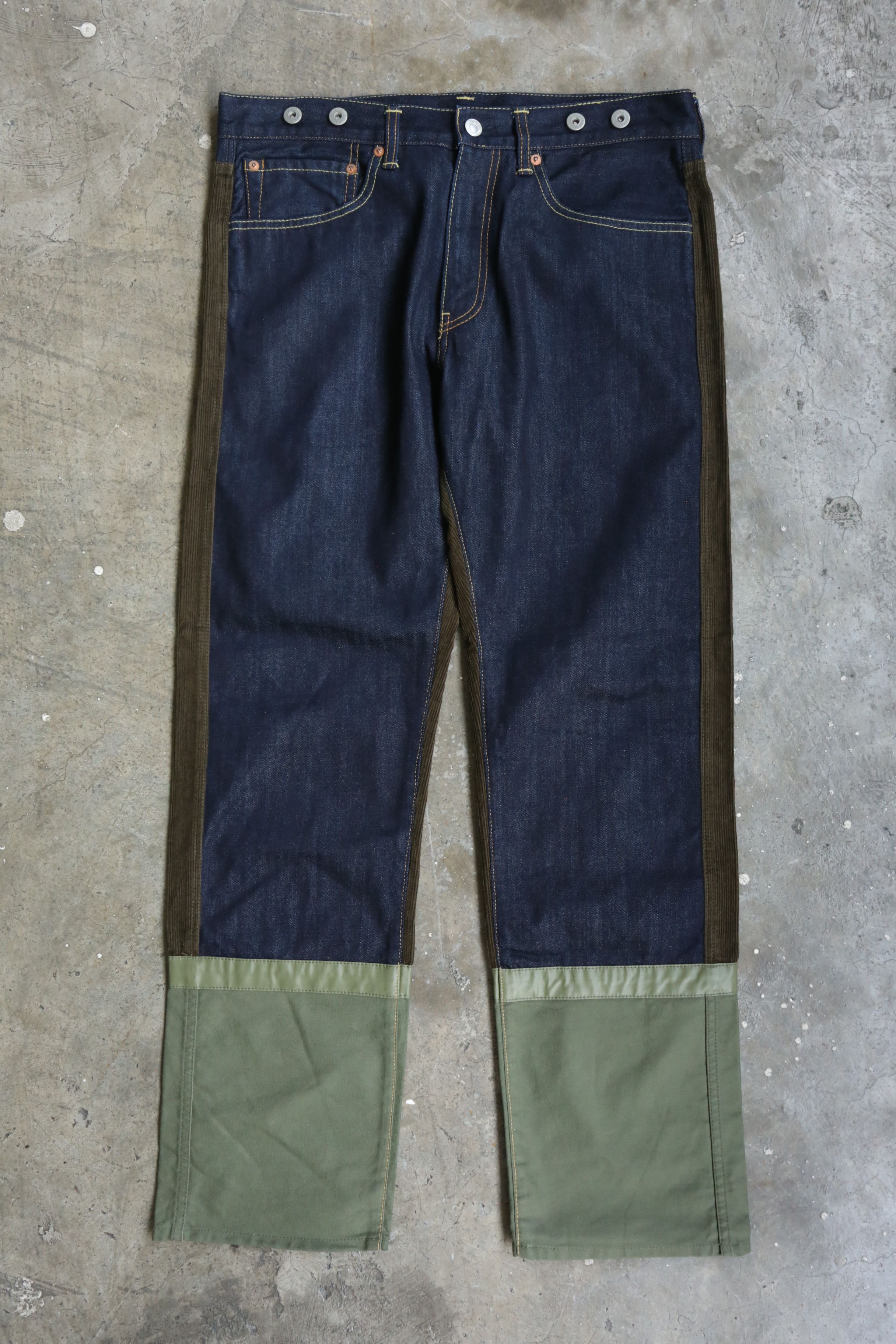 Junya Watanabe × Levi's JW - Levi's - F/W 12 - Switching Corduroy Denim Jean Size US 32 / EU 48 - 2 Thumbnail