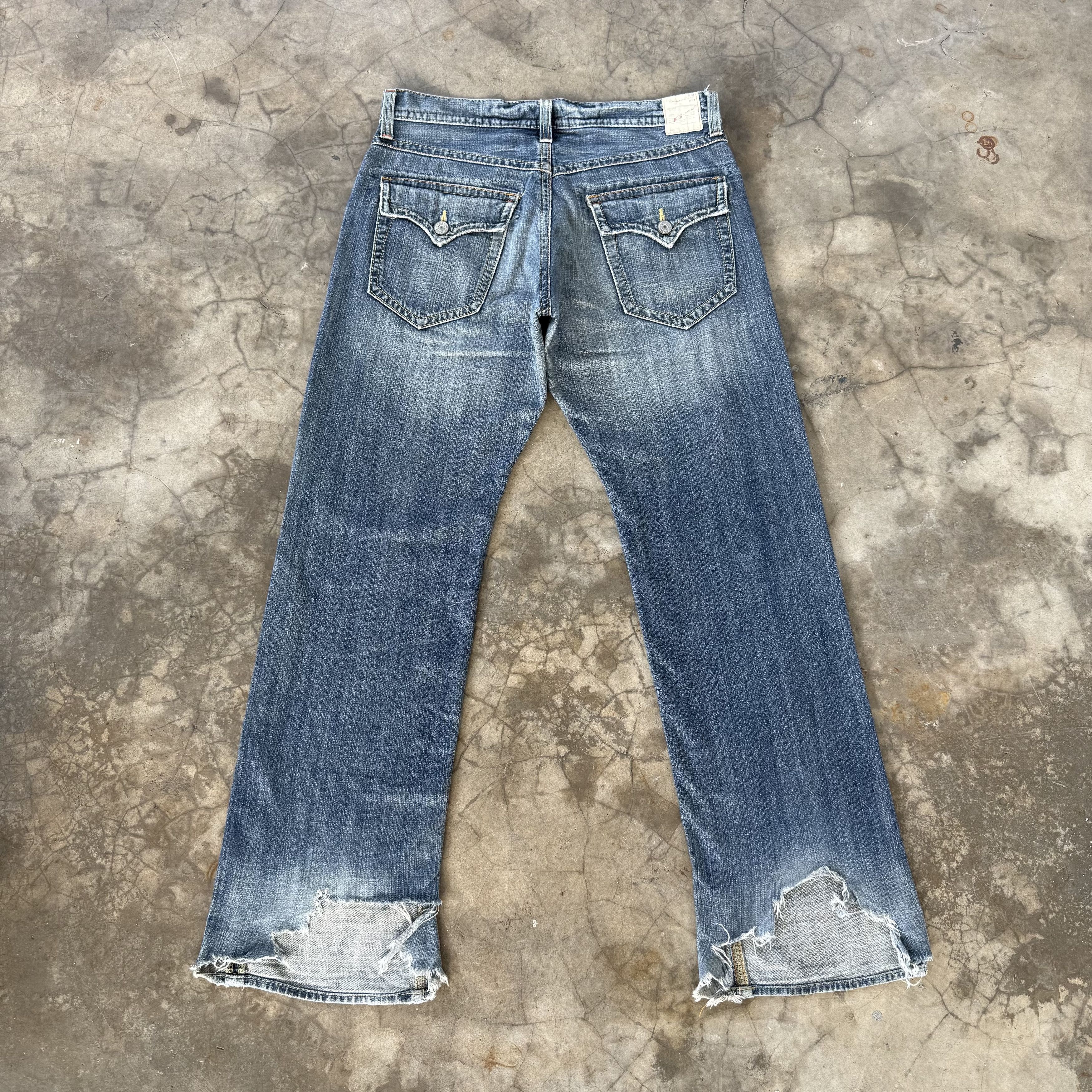 Japanese Brand W36x33 Vintage GL Faded Denim Ripped Jean Pants Size US 36 / EU 52 - 1 Thumbnail