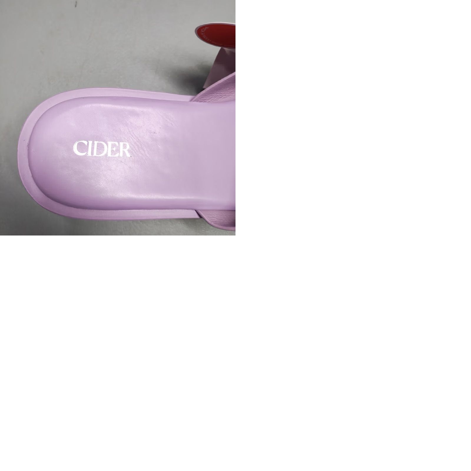 Cider Cider Single Band Slippers Womens US 10 Purple Faux Leather Block Heel Open Toe Size US 10 / IT 40 - 9 Thumbnail