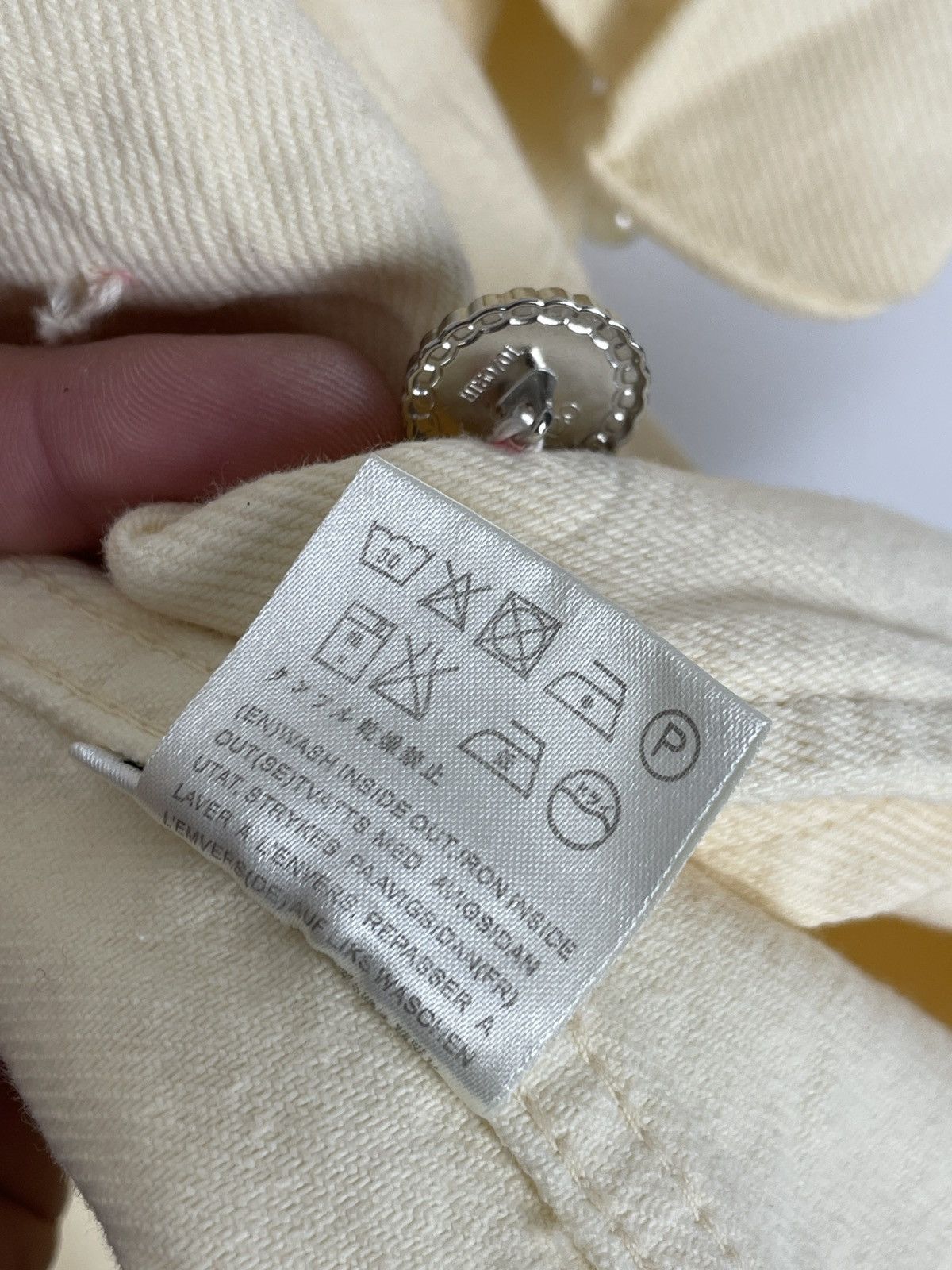 Acne Studios Rare Embroidered Smiley Face Big Logo Short Sleeve Denim Jeans Jacket Coat Bomber Size L / US 10 / IT 46 - 4 Thumbnail