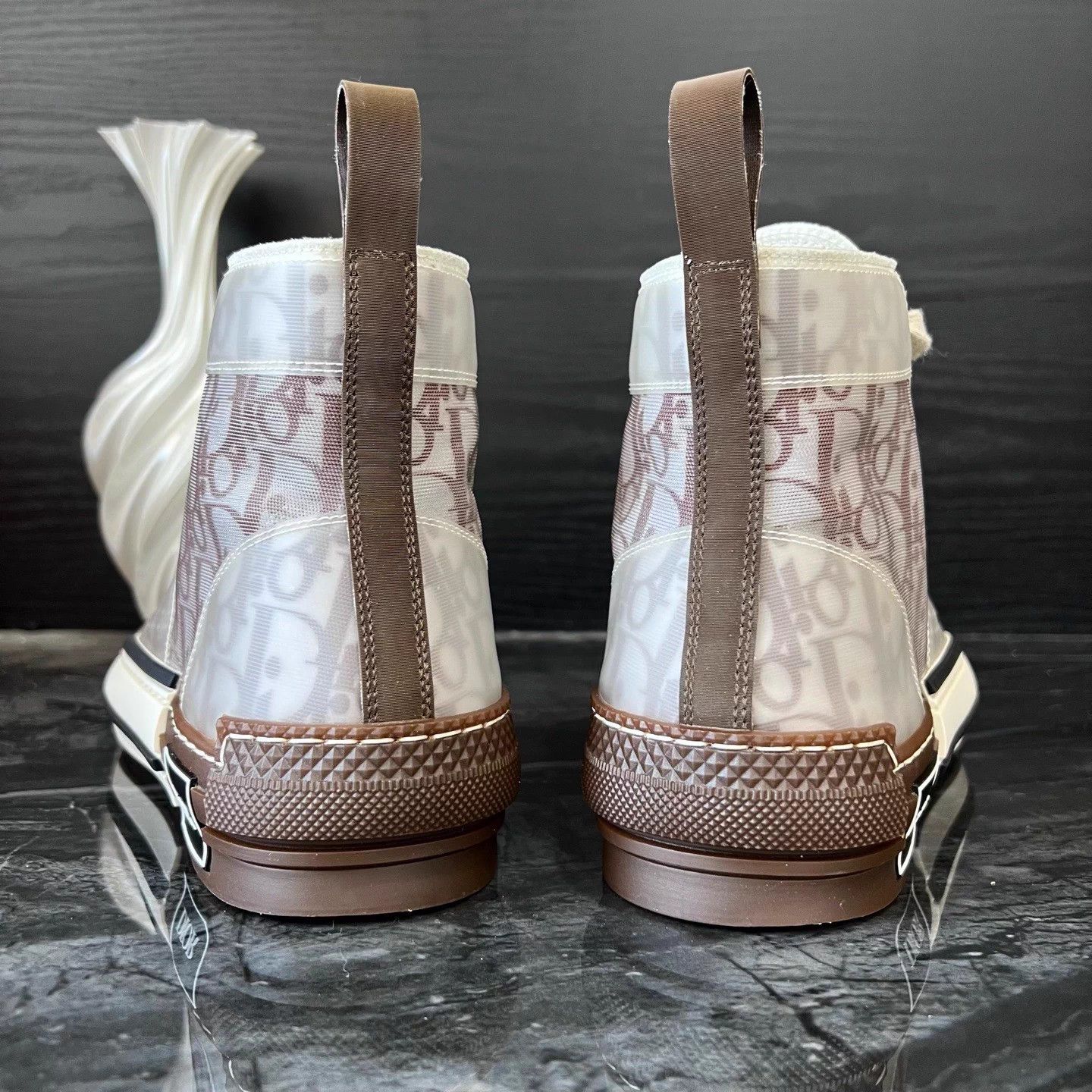 Dior Dior B23 High Top Sneaker Brown Full Print 41 Size US 8 / EU 41 - 4 Thumbnail