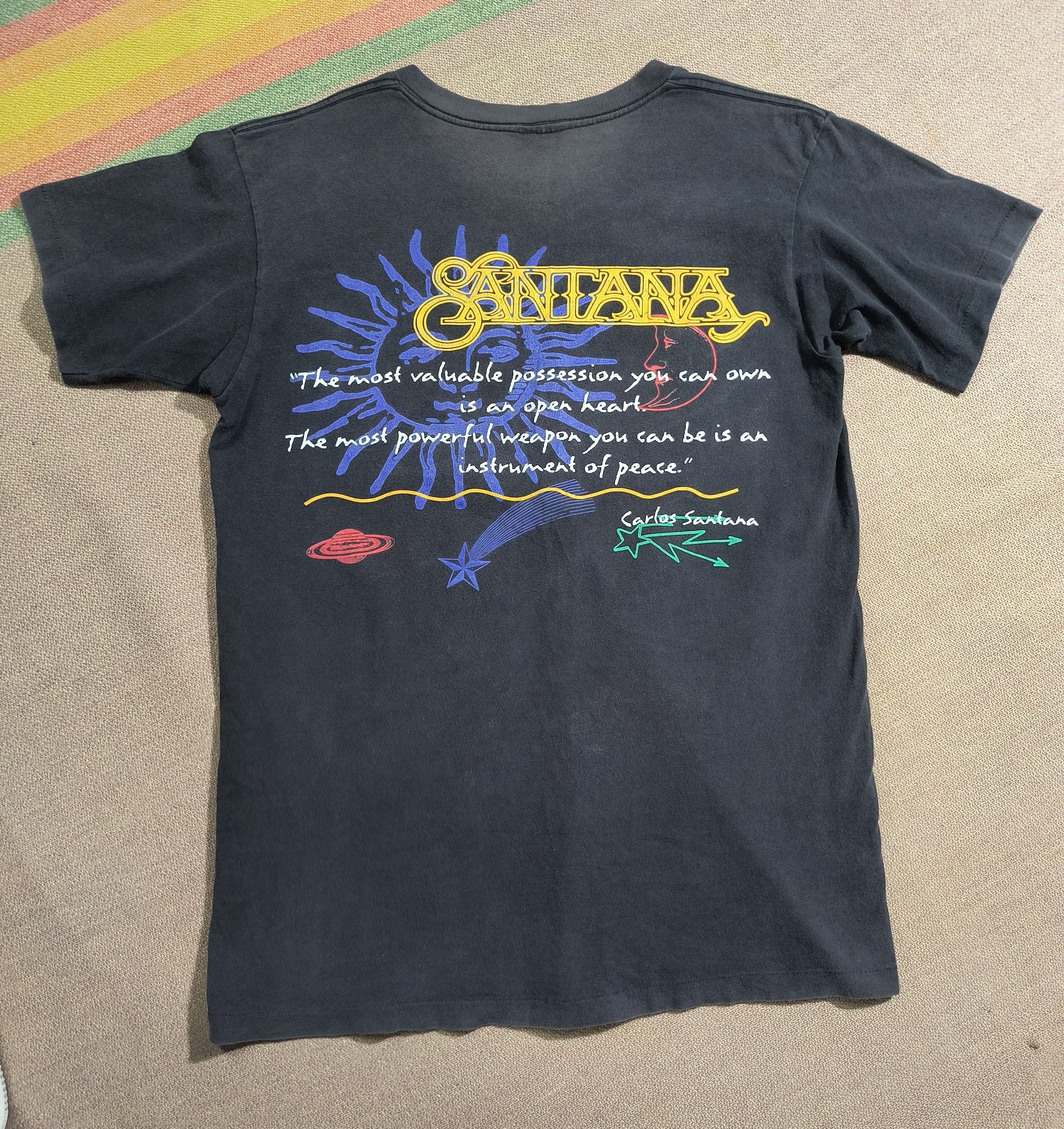 Band Tees Vintage Carlos Santana heaven smiles 1995 tee Size US L / EU 52-54 / 3 - 5 Thumbnail