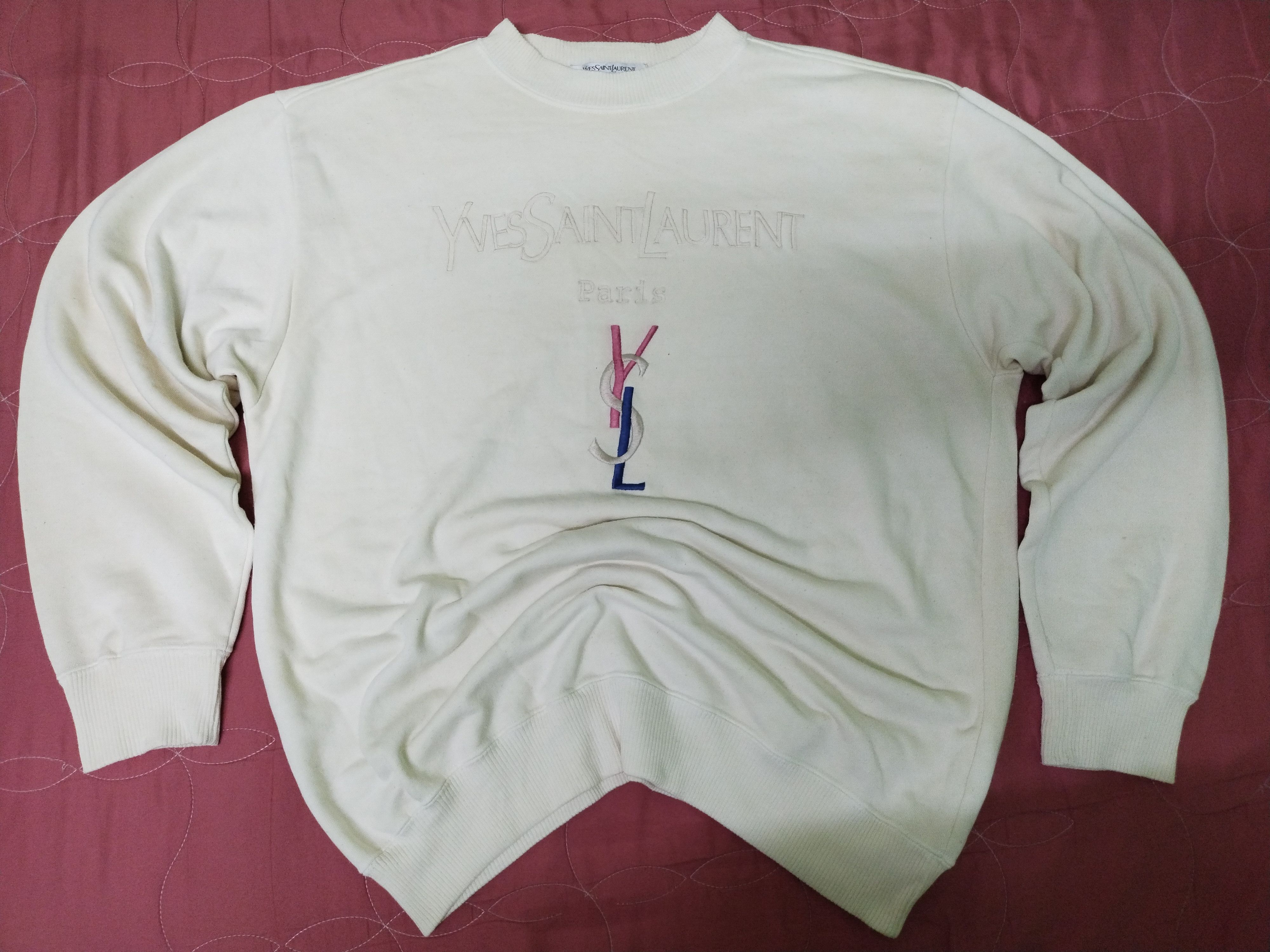 Yves Saint Laurent Vintage Yves Saint Laurent Box Logo Embroidery Sweatshirt Size US L / EU 52-54 / 3 - 1 Thumbnail