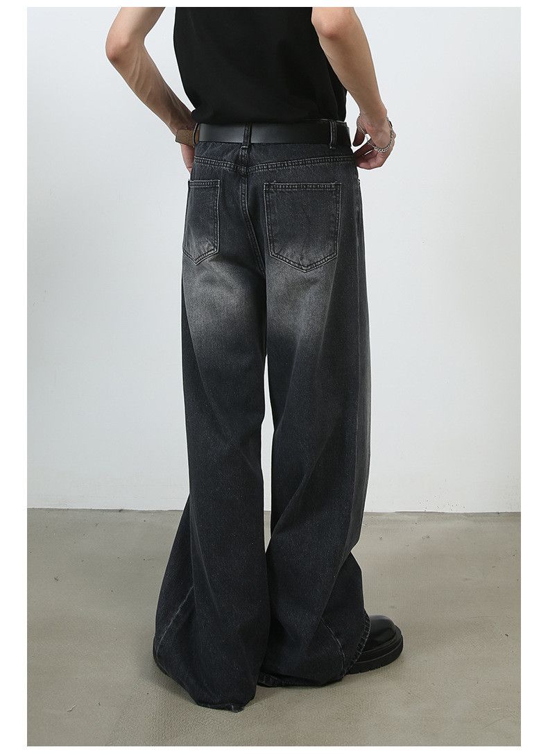 Vintage Japanese retro men's straight washed loose wide-leg jeans Size US 32 / EU 48 - 5 Thumbnail