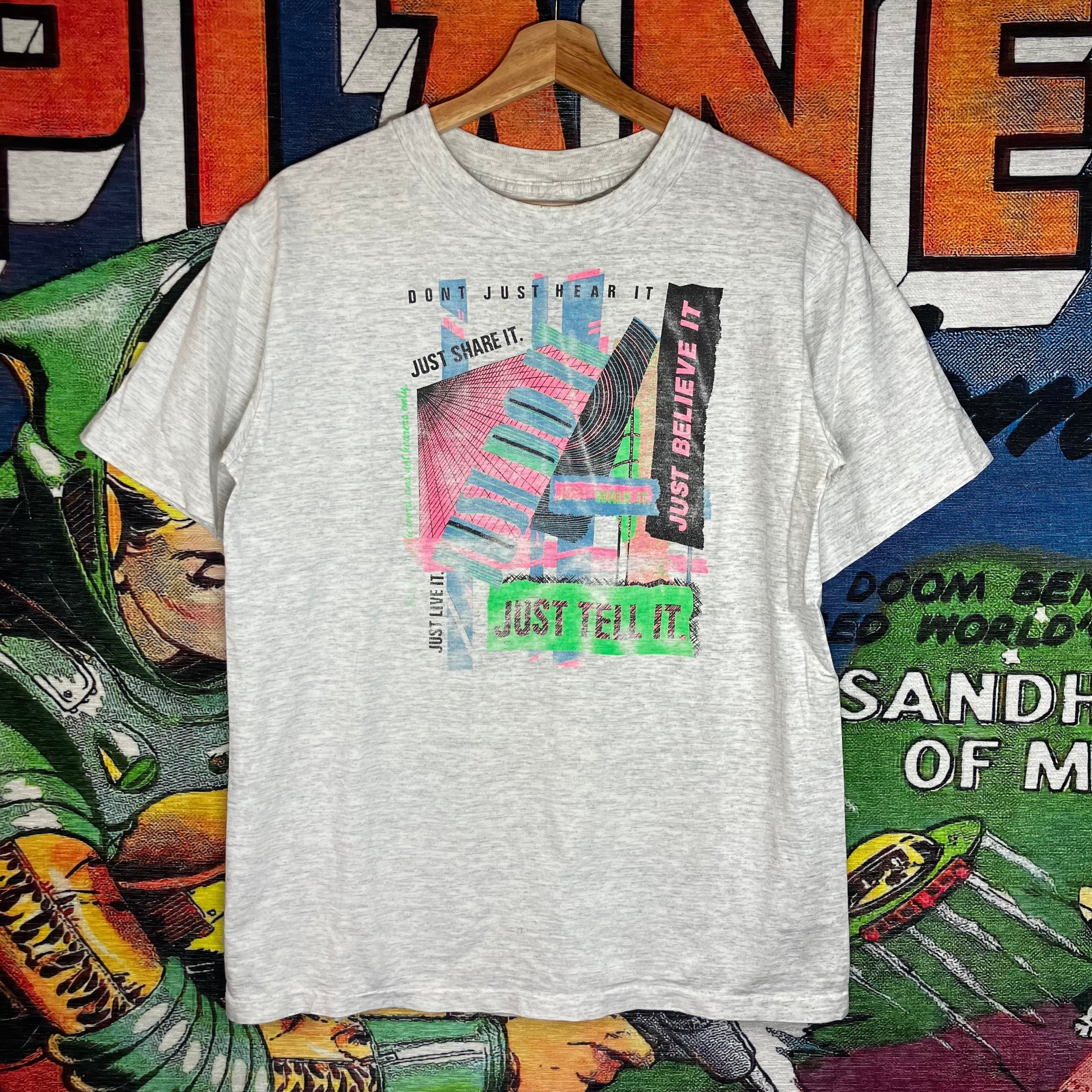 Vintage Vintage 90s Just Believe It Motivation Tee Size M Size US M / EU 48-50 / 2 - 1 Thumbnail