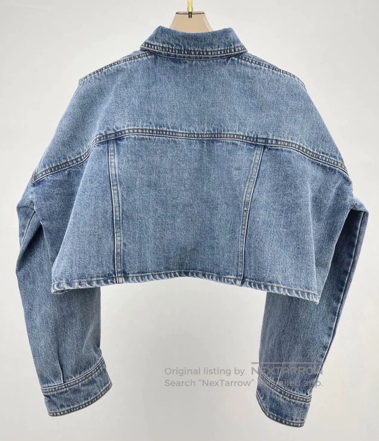 Valentino Valentino Denim Cape Jacket with V Logo. Size US XS / EU 42 / 0 - 3 Thumbnail