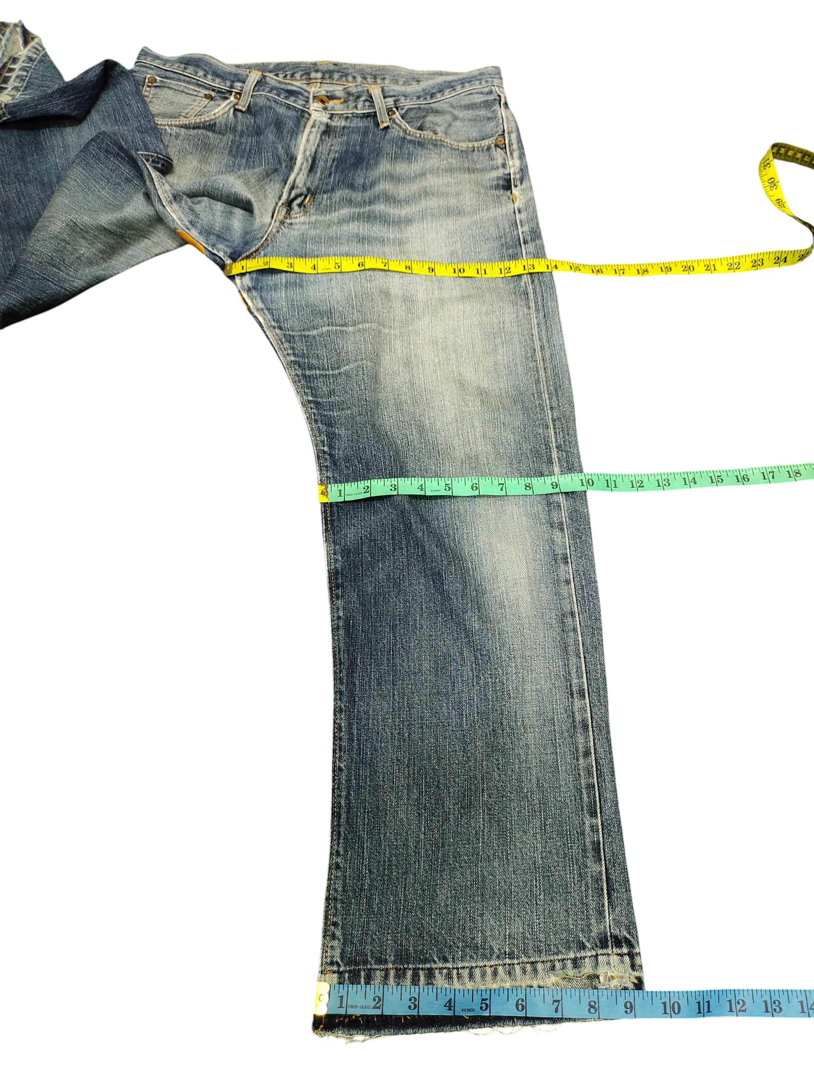 Number (N)ine × Undercover Vintage 90s Edwin 505zx Selvedge Leather Distress Denim Jean Size US 36 / EU 52 - 16 Thumbnail