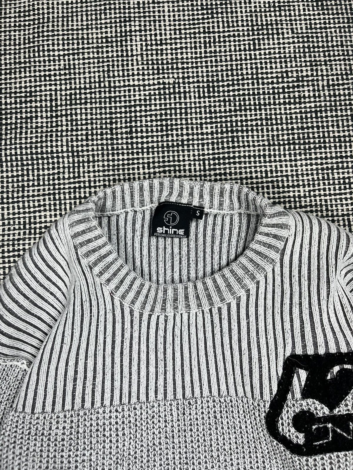 Japanese Brand × Vintage Vintage y2k ribbed sweater cotton gray Size US S / EU 44-46 / 1 - 4 Thumbnail