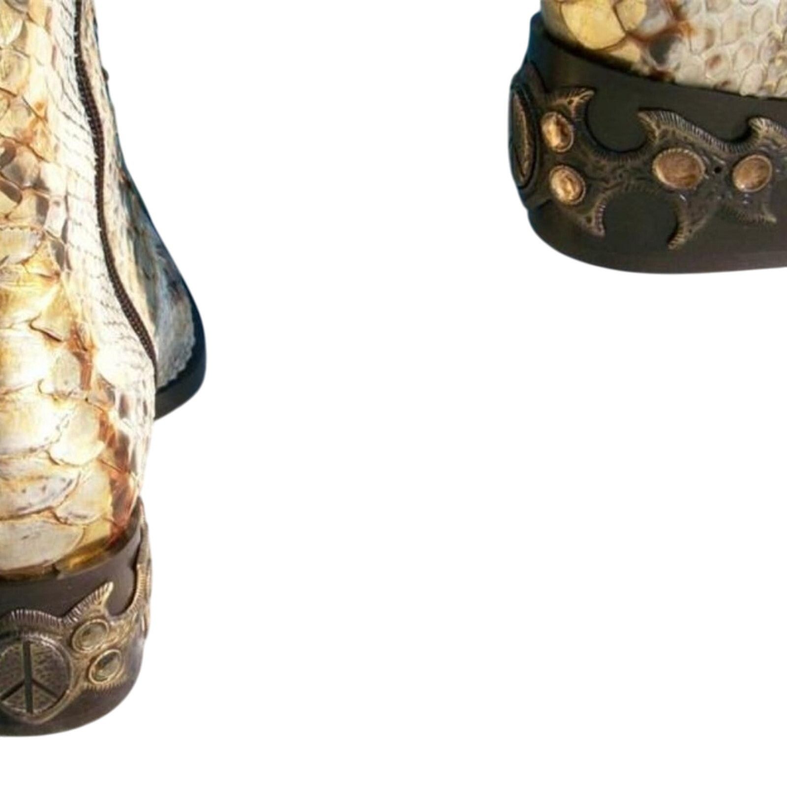 Donald Pliner Donald Pliner Hand Painted Python Metalic Leather Boot $1500 Size US 5 / IT 35 - 7 Thumbnail