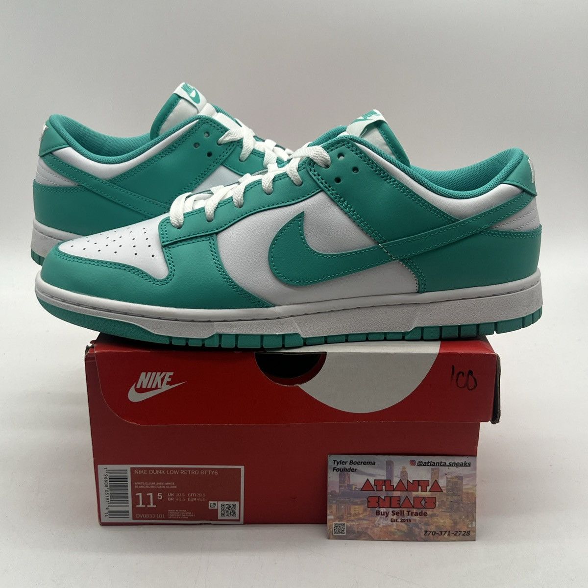 Nike Nike dunk low clear Jade Size US 11.5 / EU 44-45 - 1 Thumbnail