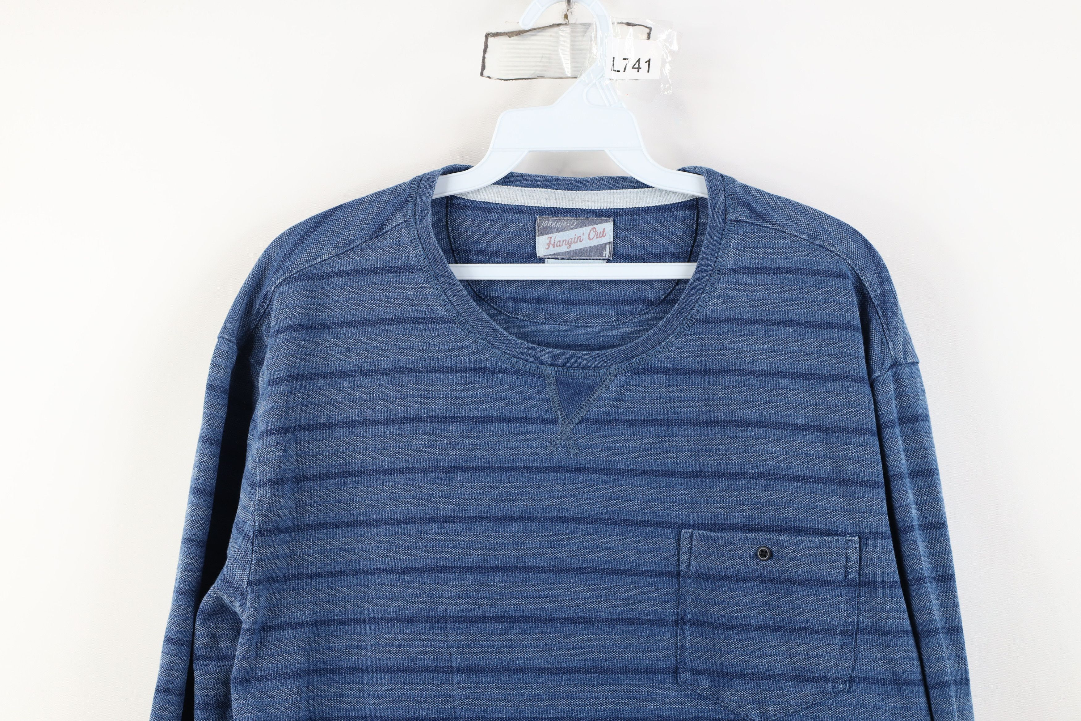 johnnie-O Johnnie O Hanging Thermal Knit Striped Long Sleeve T-Shirt Size US L / EU 52-54 / 3 - 2 Thumbnail