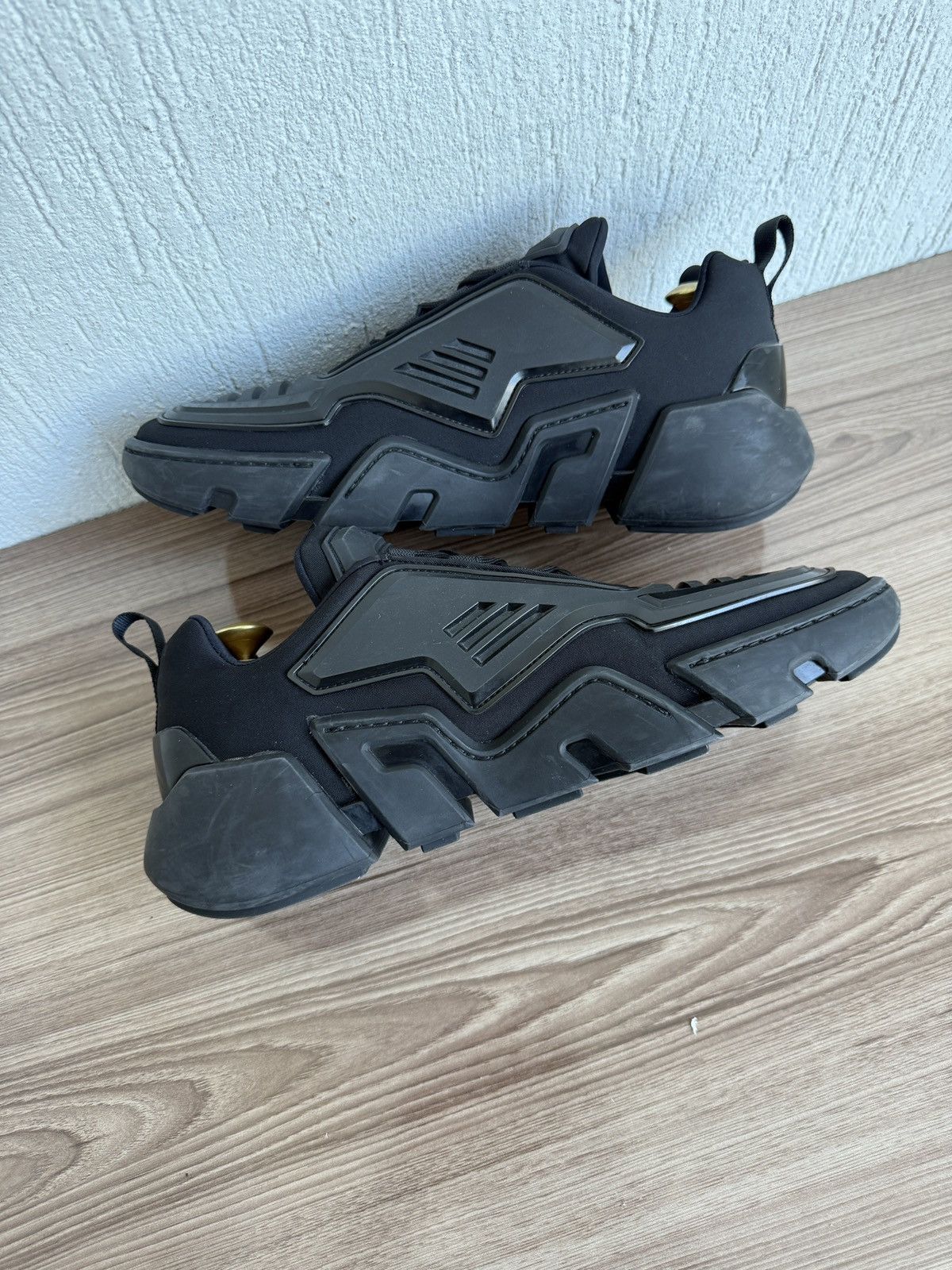 Prada 😤🔥 techno stretch fabric sneakers Size US 10 / EU 43 - 14 Thumbnail