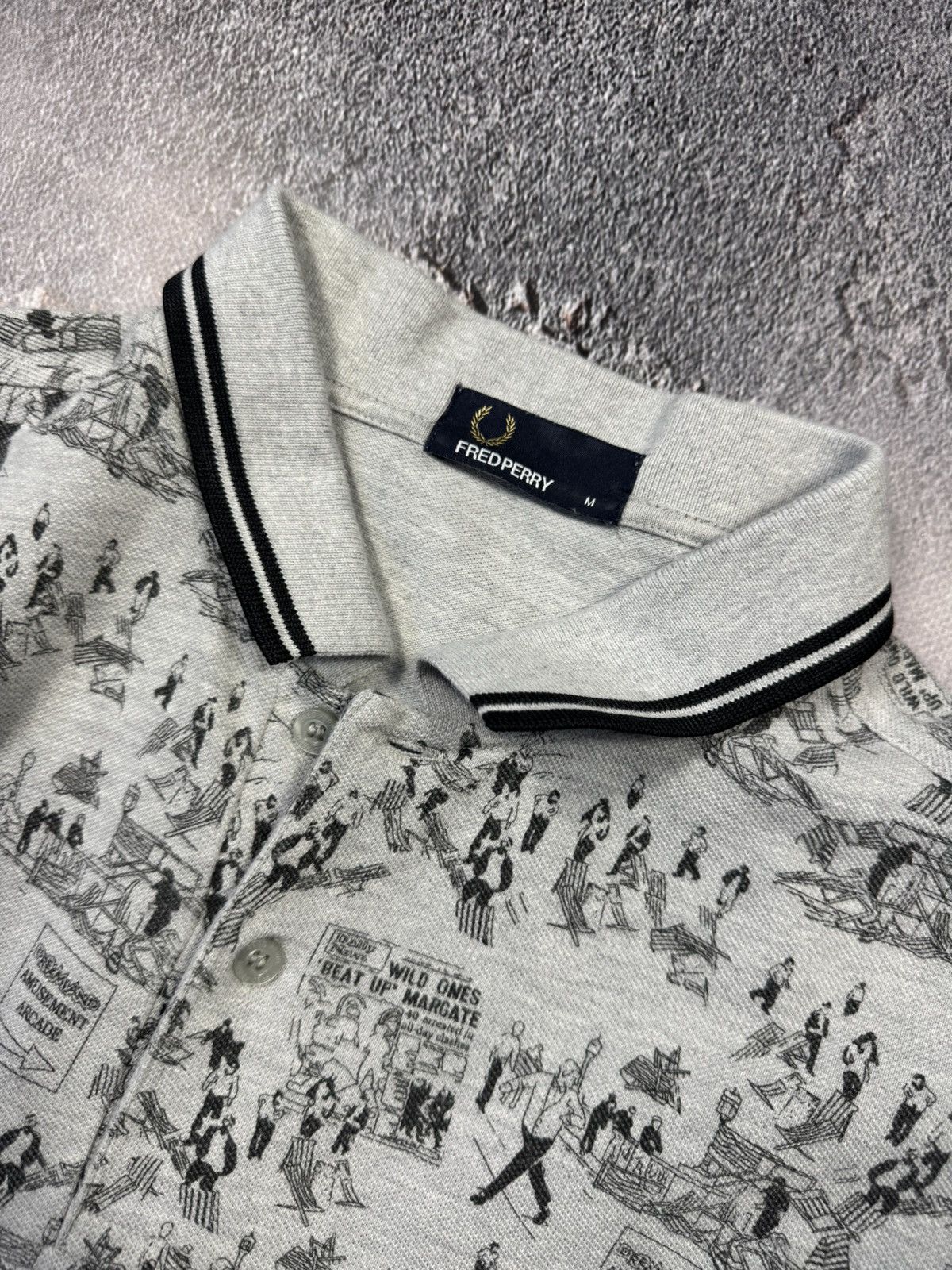 Fred Perry Fred Perry Margate Beach Graphic Polo Rare Collector's Piece Size US M / EU 48-50 / 2 - 3 Thumbnail