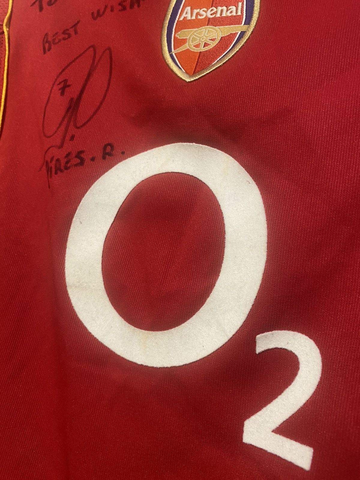 Nike VINTAGE Nike Arsenal Football Signed By Robert Pires Size US XS / EU 42 / 0 - 15 Thumbnail