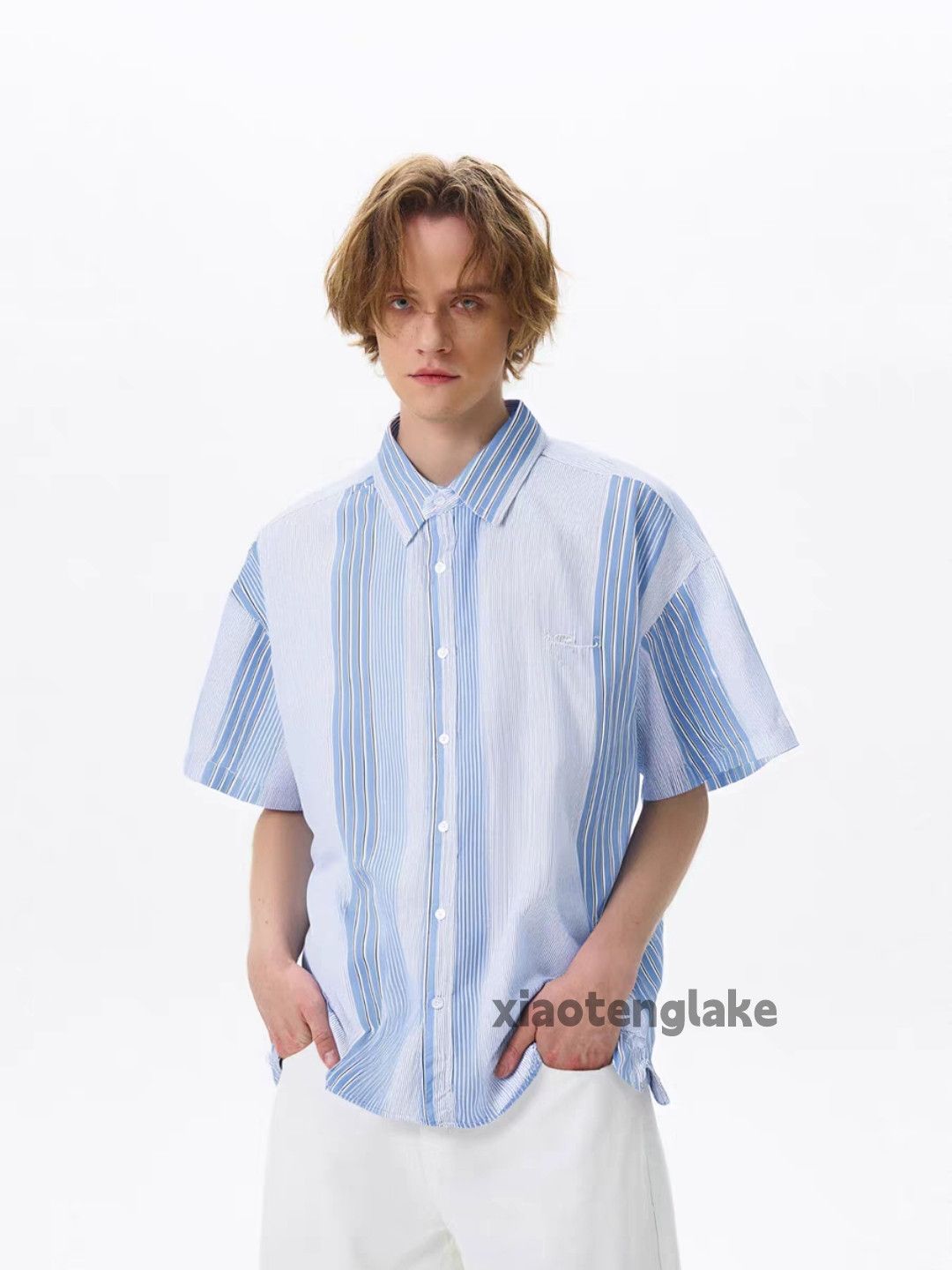 Designer Unisex outdoor utility loose striped yuppie y2k shirt Size US S / EU 44-46 / 1 - 2 Thumbnail