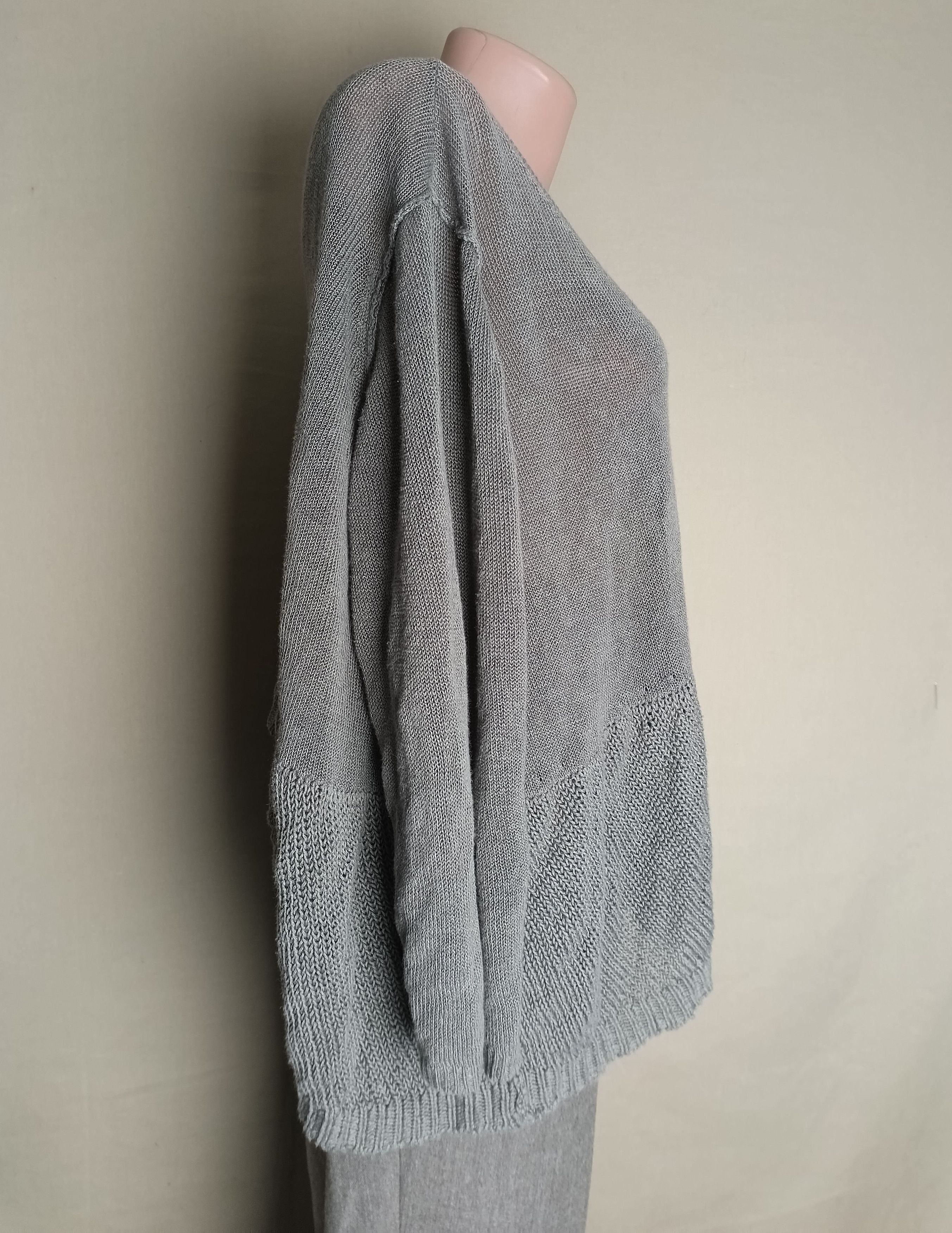 Rundholz RUNDHOLZ Gray Knit Lagenlook Oversized Pullover Sweater M Size M / US 6-8 / IT 42-44 - 3 Thumbnail